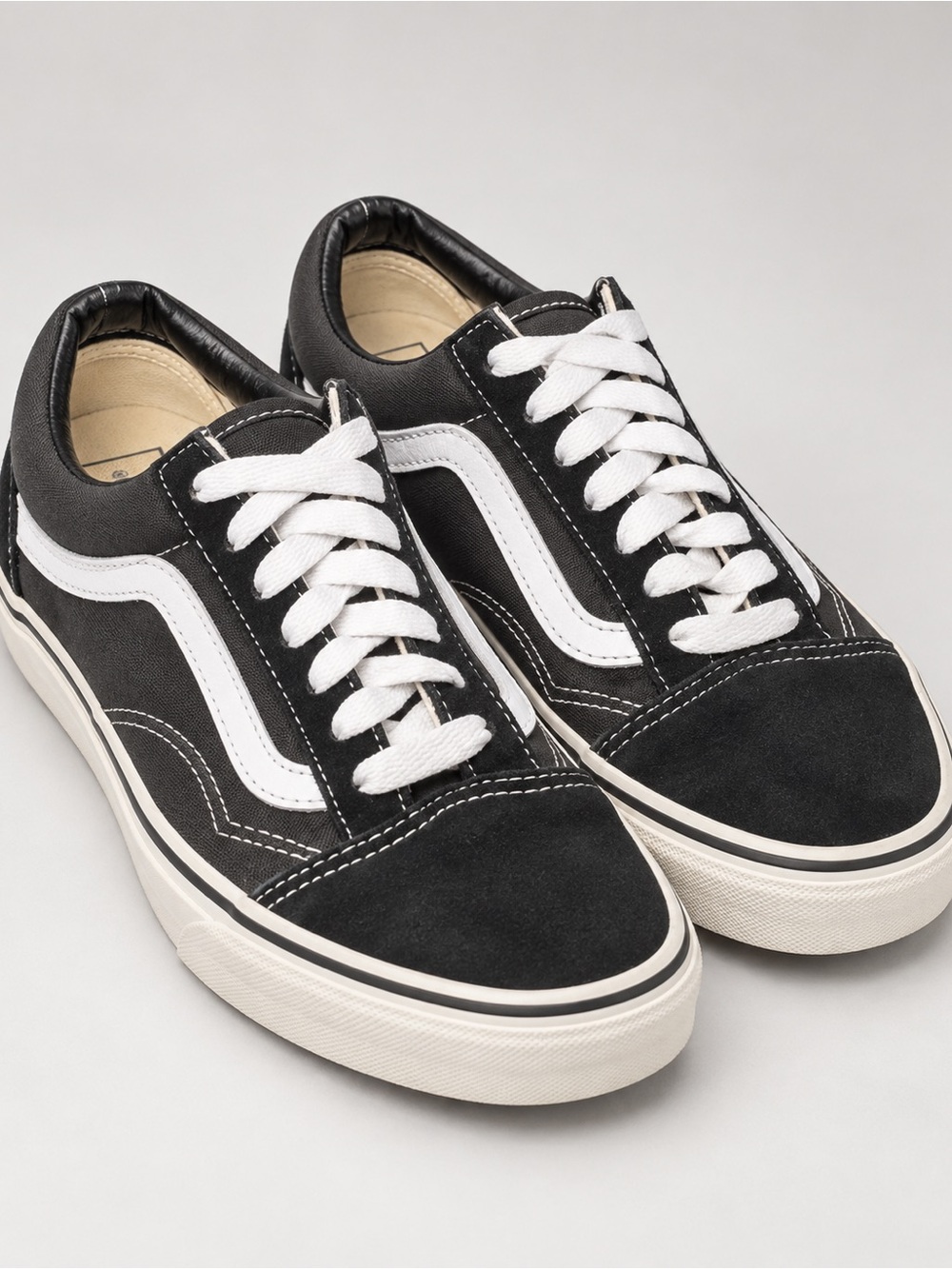 Vans Black & White Old Skool Skate Sneakers